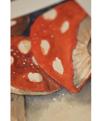 Boy and Fox in the Woods - Original Hand-Painted Watercolor Illustration A4