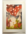 Boy and Fox in the Woods - Original Hand-Painted Watercolor Illustration A4