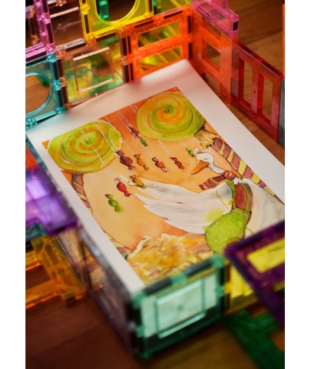 Chilled Goose in Sweet Kingdom - Original Hand-Painted Watercolor Illustration A4