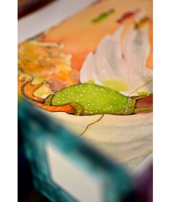 Chilled Goose in Sweet Kingdom - Original Hand-Painted Watercolor Illustration A4