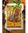 Pirate Treehouse Adventure - Watercolor Illustration 26x36cm | Original Nursery Art | Kids Room Decor
