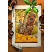 Pirate Treehouse Adventure – Original Watercolor Illustration, 26x36cm