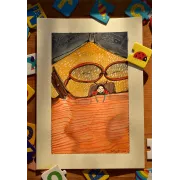 Curious Ladybug Reading Book – Original Watercolor Illustration, A4