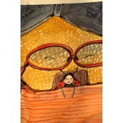 Curious Ladybug Reading Book – Original Watercolor Illustration, A4