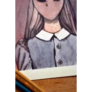 Spooky Hare Lady – Original Watercolor Illustration, 18x24cm
