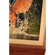 Kingfisher in Flight – Original Watercolor Painting, 30x40cm
