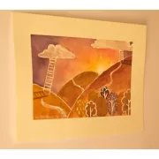 Ladder to the Clouds – Original Watercolor Painting, 25.4x17.8cm