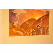 Ladder to the Clouds – Original Watercolor Painting, 25.4x17.8cm