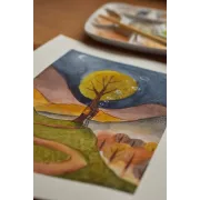 Cozy Treehouse – Original Watercolor Illustration, A4