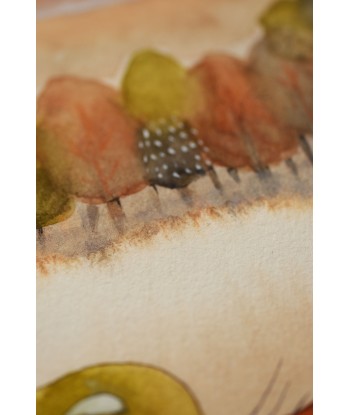 Playful Weasel Bubblegum - Watercolor Illustration A4